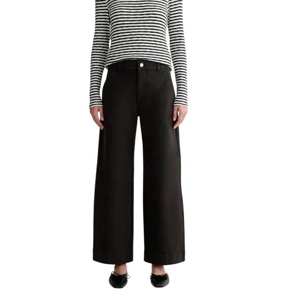 Everlane Pants - Everlane The Utility High Rise Wide-Leg Pants in Black size 6R New